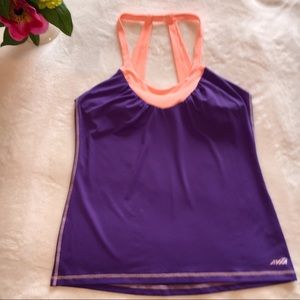 Avia purple and Peach Yoga Workout Sports Tank